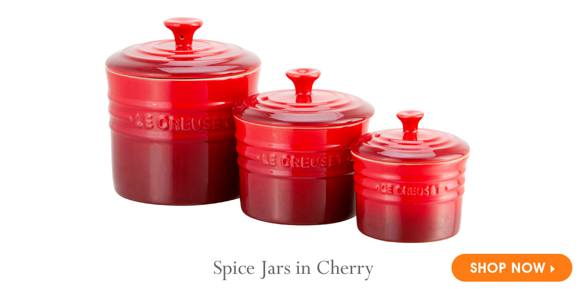 Le Creuset Cherry Spice Jars