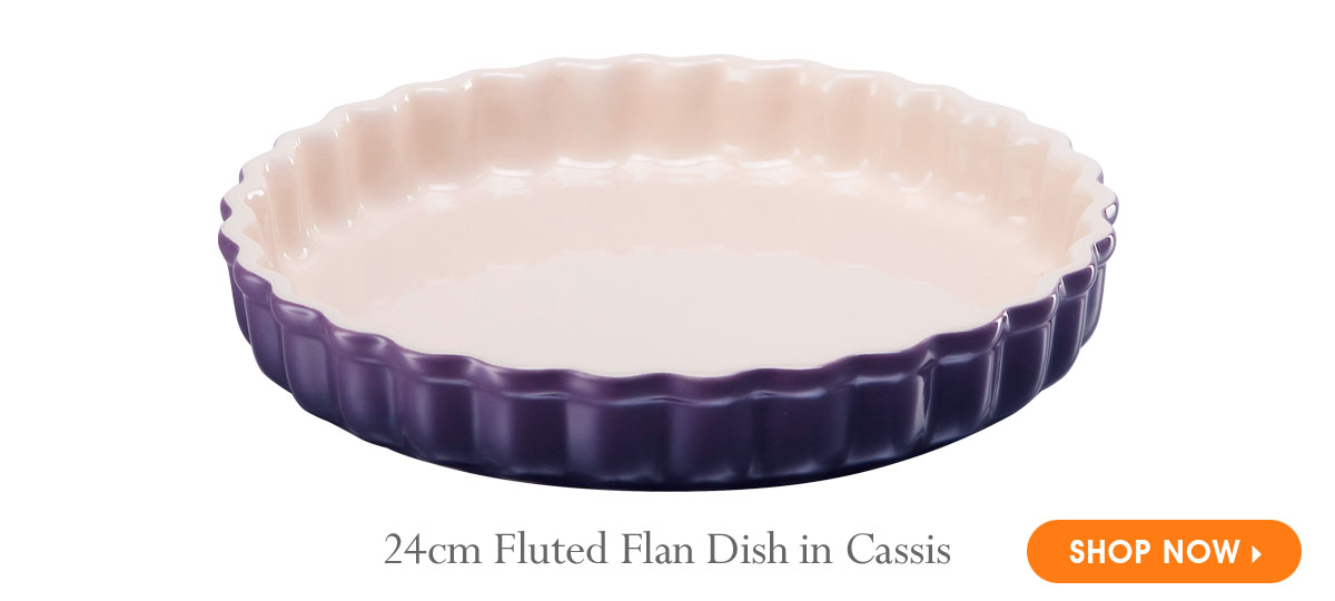Le Creuset Fluted Flan Dish in Cassis