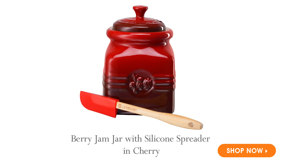 Berry Jam Jar with Silicone Spreader