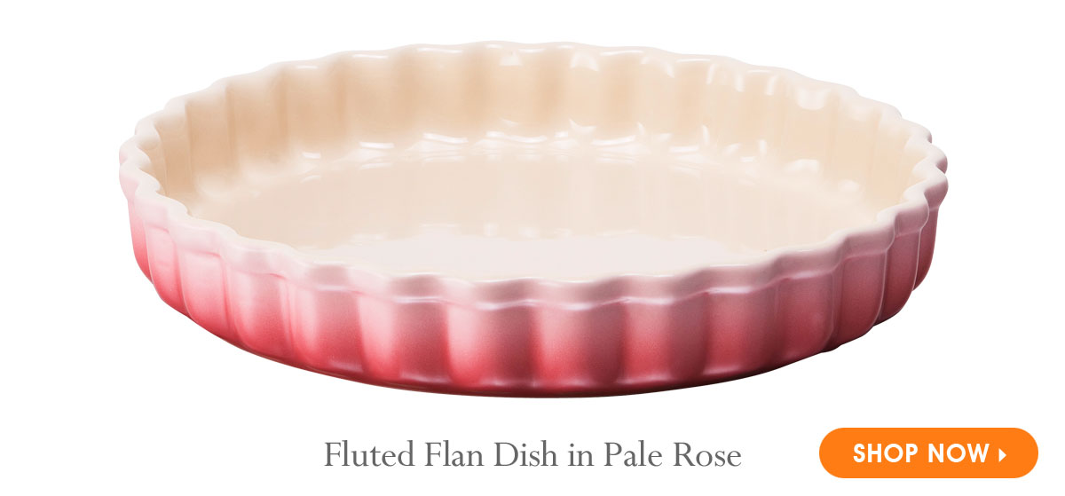 Fluted Flan Dish Pale Rose