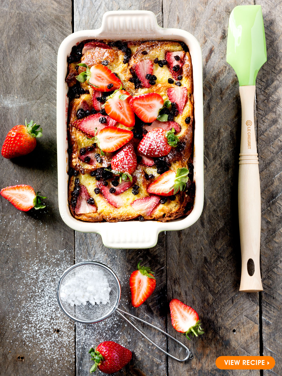 Strawberry Bread and Butter Pudding: 