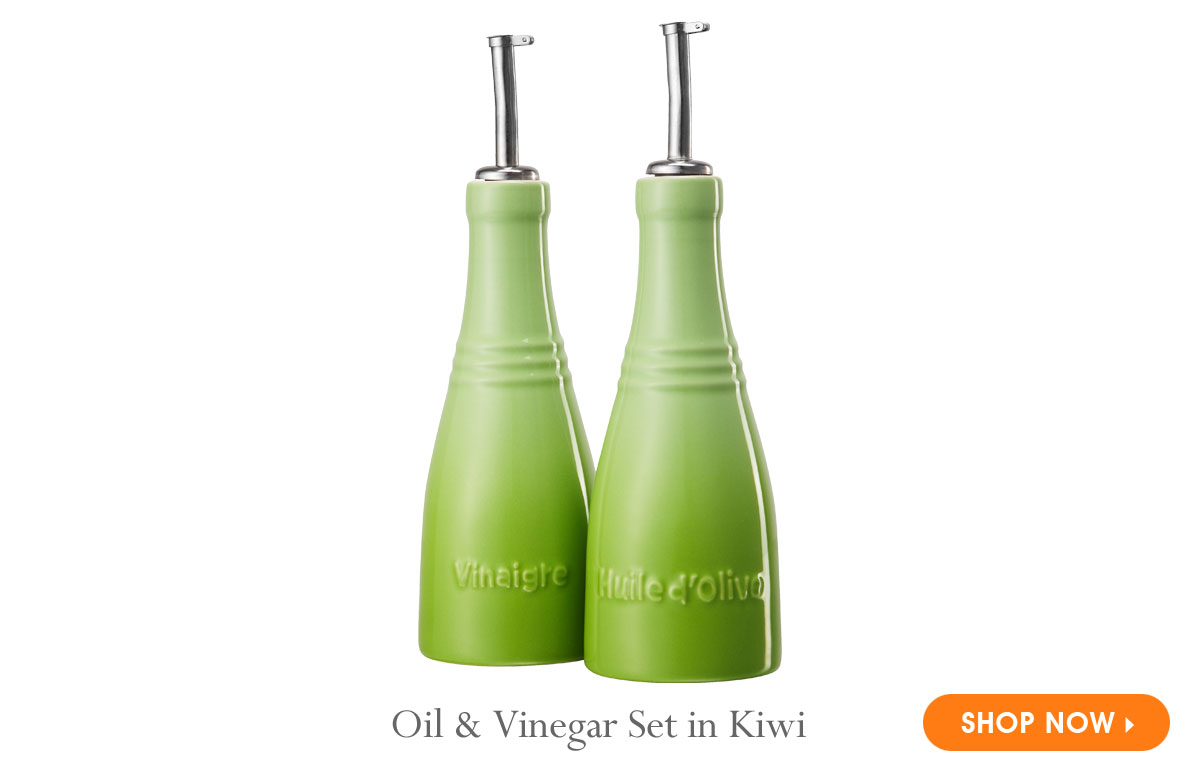Oil and Vinegar Set in Kiwi