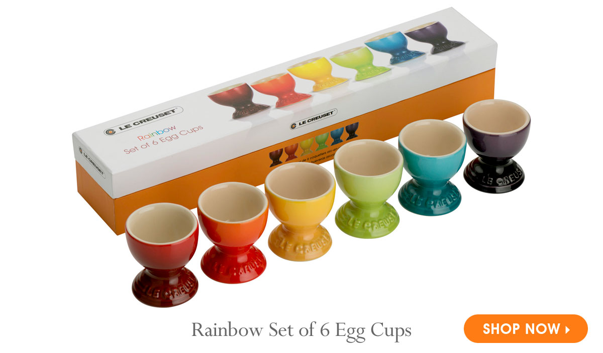 Rainbow Set of 6 Egg Cups