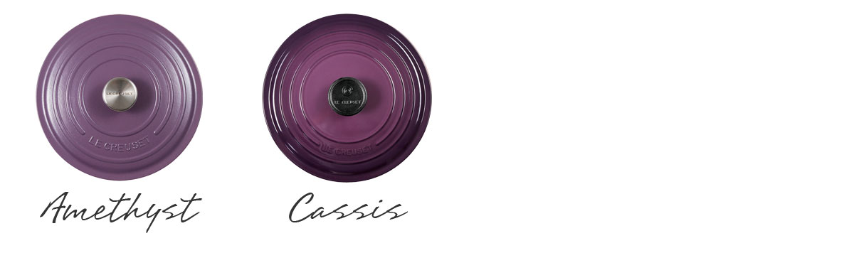 Amethyst and Cassis Lids