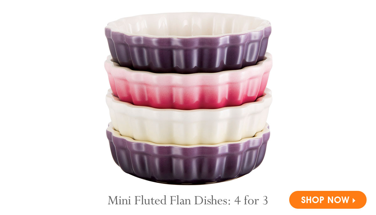 Mini Fluted Flan Dishes