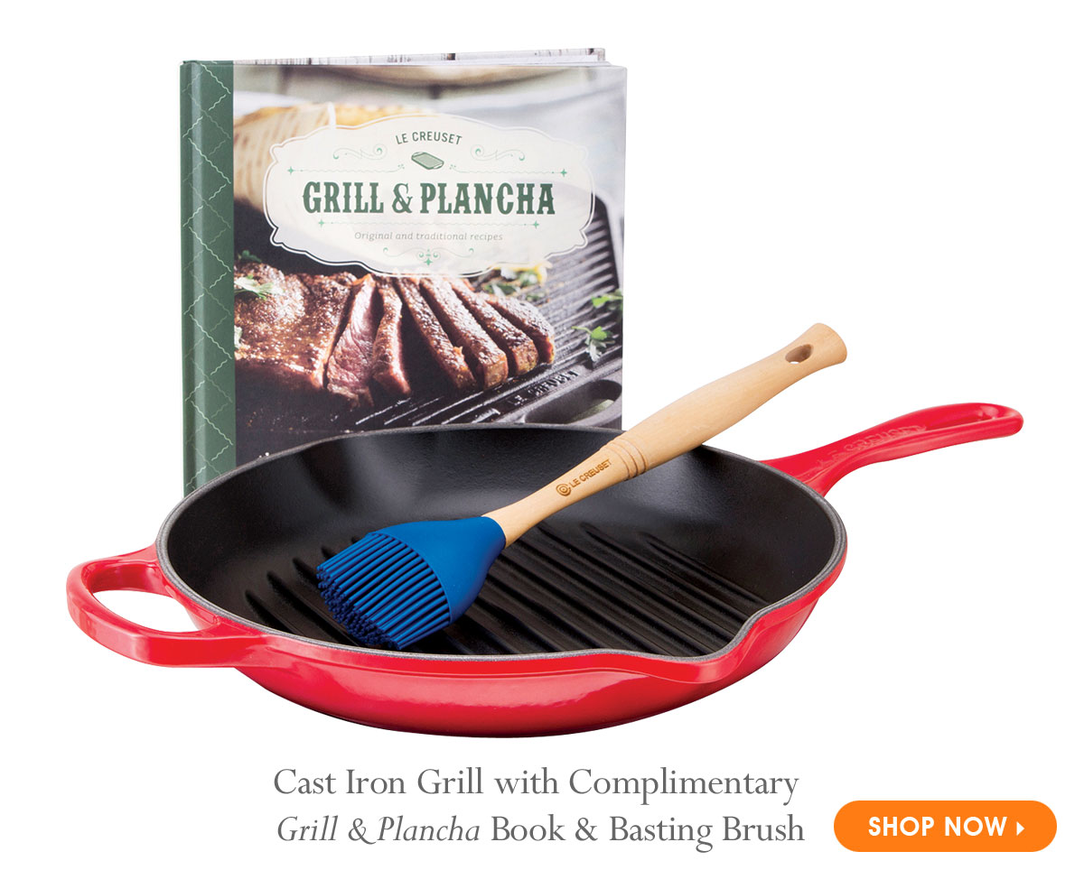 Cast Iron Grill with Complimentary Grill & Plancha Book & Basting Brush