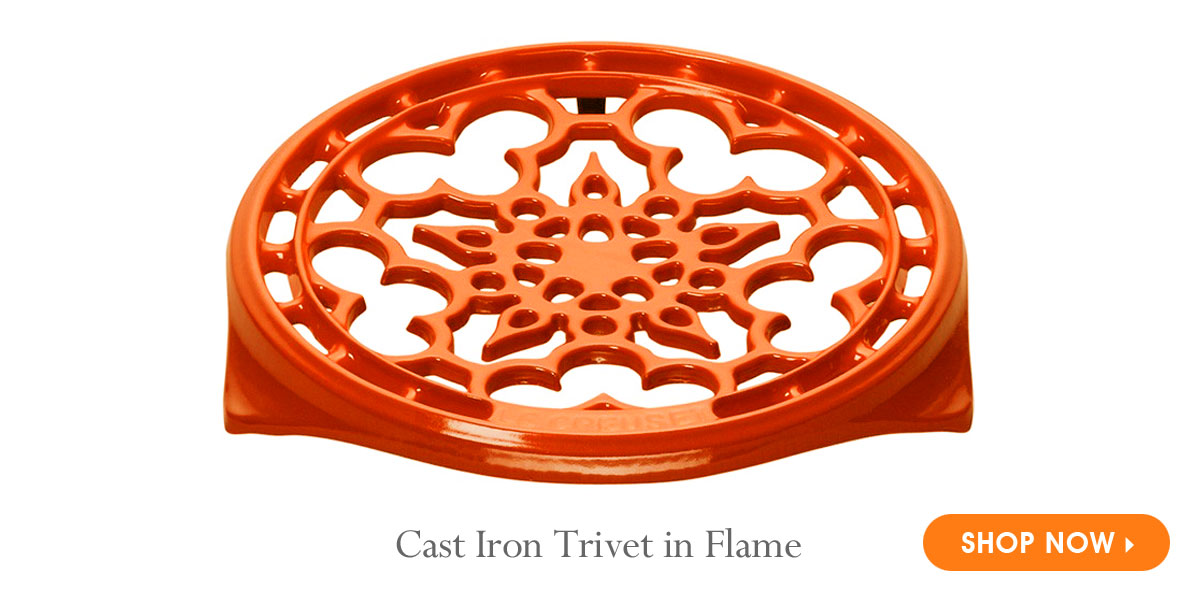 Cast Iron Trivet in Flame