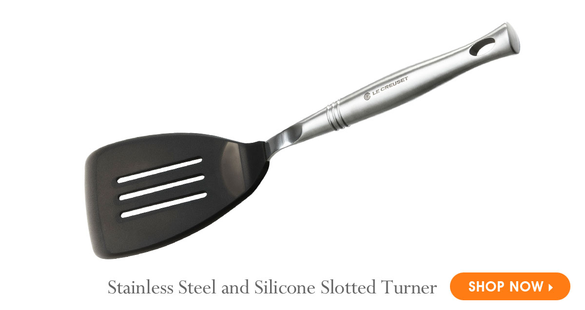 Stainless Steel and Silicone Slotted Turner