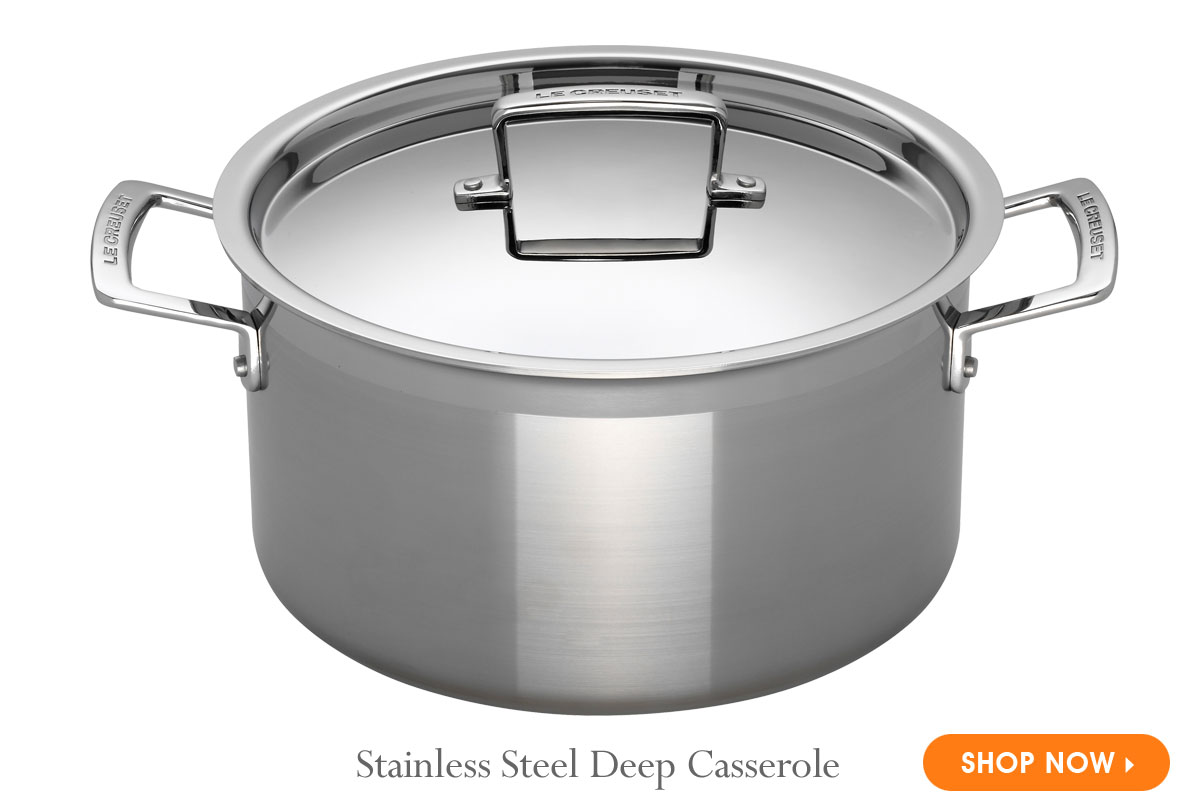 Deep Casserole in Stainless Steel