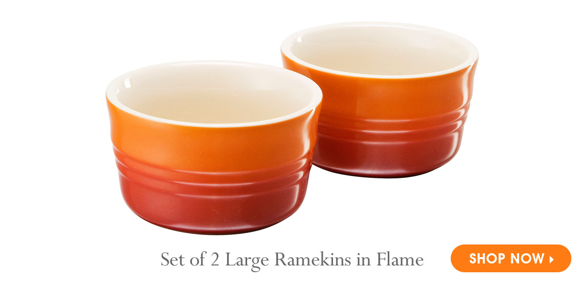 Large Ramekins in Flame