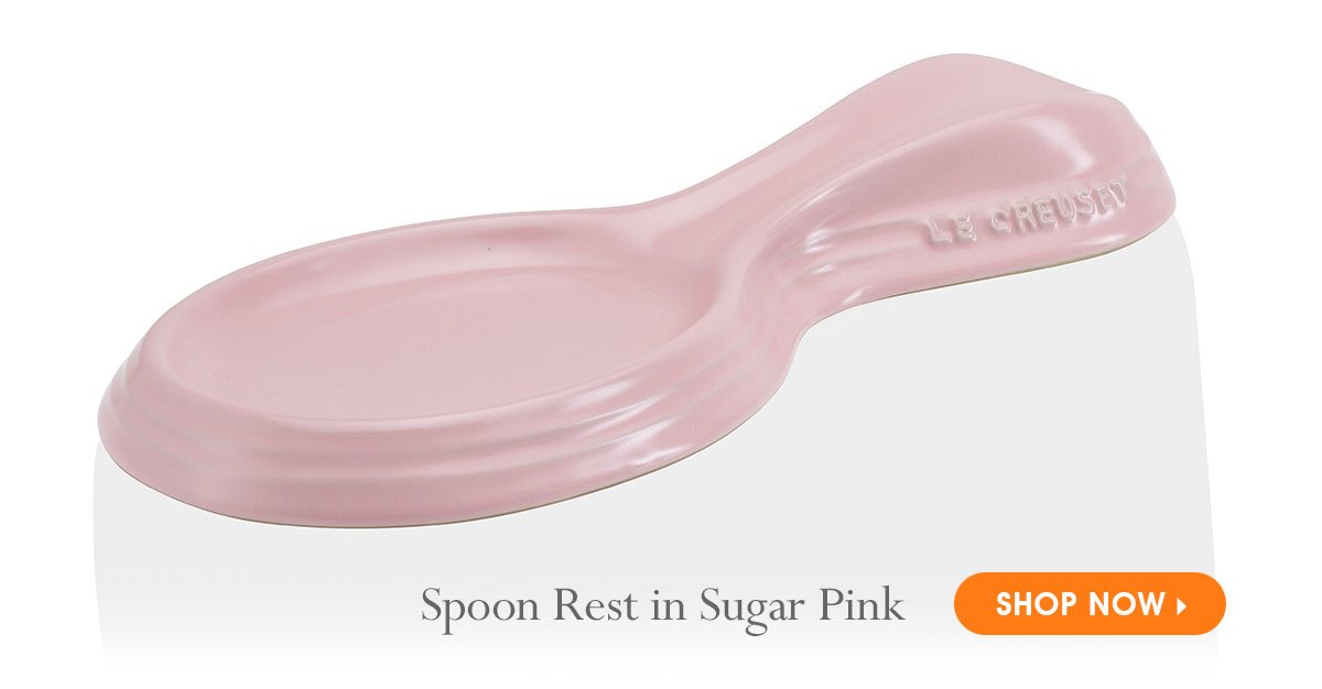 New LE CREUSET 6.5 Oval Spoon Rest Stoneware Sugar Pink