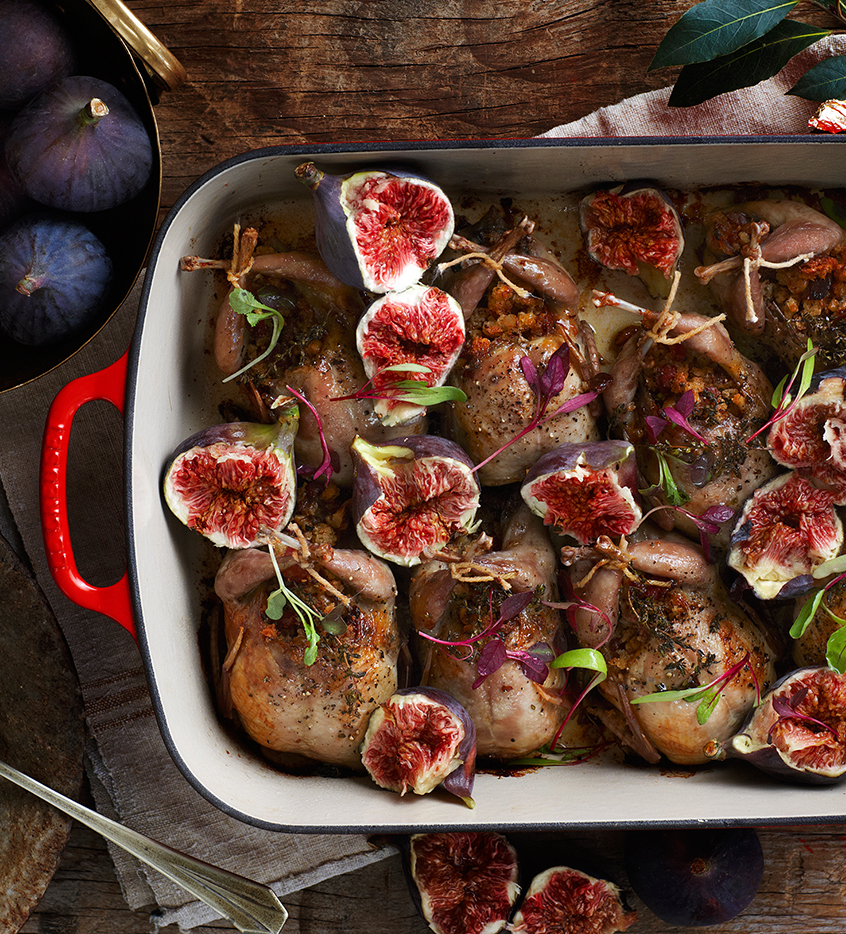 Deboned Quails with Breadcrumb and Walnut Stuffing - Le Creuset Recipes