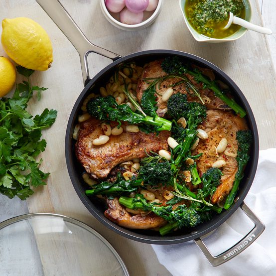 Pork Chops with Parsley and Anchovy Sauce | Le Creuset Recipes