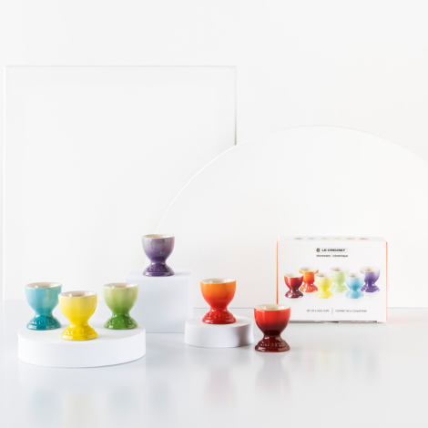 Le Creuset Stoneware Rainbow set of 6 egg cups