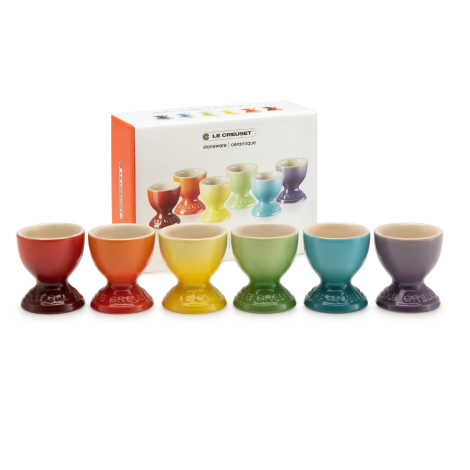 Le Creuset Stoneware Rainbow set of 6 egg cups