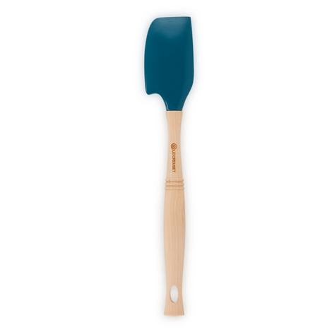 spatula, silicone & wood handle cayenne