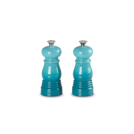 Petite Salt and Pepper Mill Set - Caribbean Blue